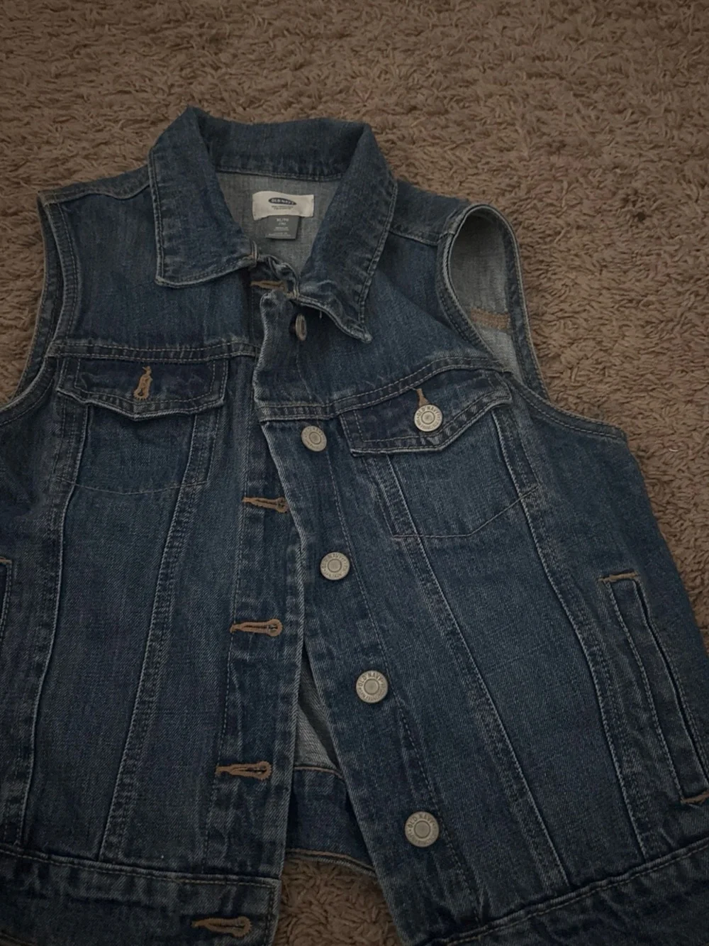Old Navy Kids Dark Blue Denim Vest